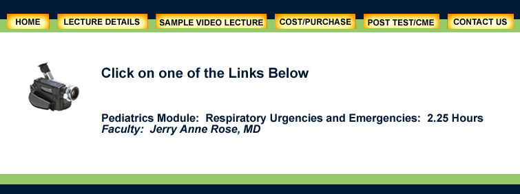 Sample Presentation for the Urgent Care CME Online video program